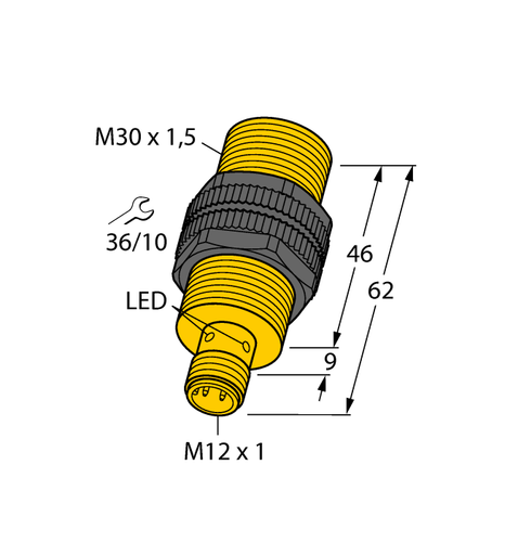 For TURCK BI10-S30-AP6X-H1141 1636600 Inductive sensor PNP