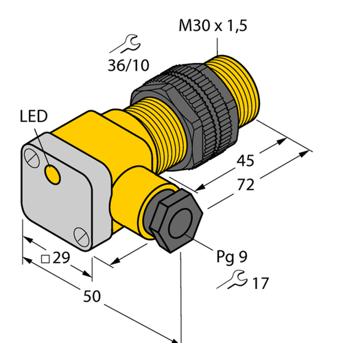 TURCK NI15-P30SK-Y1X 40411 Inductive sensor