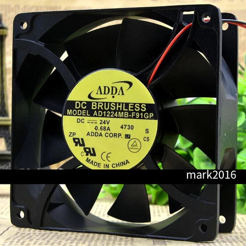 1X 12CM 120*120*38mm 2 Wires Cooling Fan AD1224MB-F91GP DC 24V 0.68A 12038