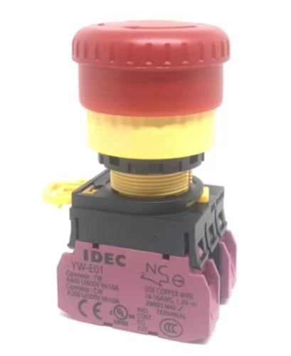 1pcs YW1L-V4E02Q4R Emergency Stop Pushbutton Switch