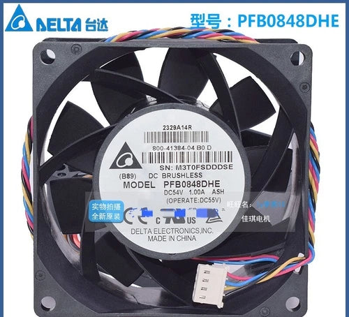 1 pcs High speed wind pressure cooling fan PFB0848DHE 48V-54V 1.0A 8038