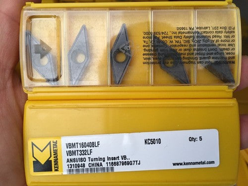 5Pieces/Box Kennametal VBMT160408LF KC5010 VBMT332LF Carbide Inserts