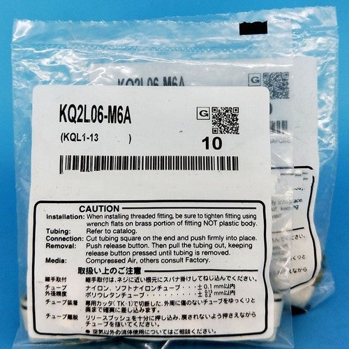 1Bag/10pc SMC KQ2L06-M6A Straight plug connector Free shipping