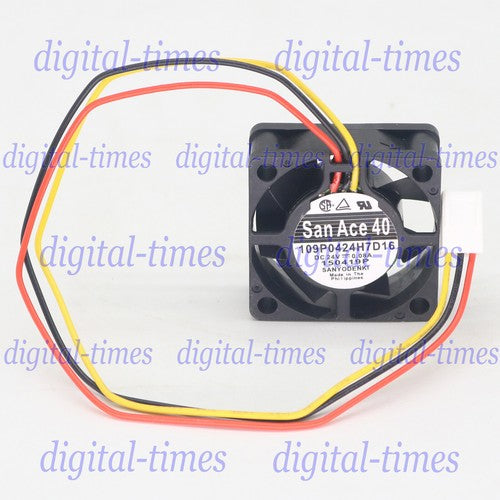One For SANYO 109P0424H7D16 DC24V 0.08A 3pin axial flow cooling fan