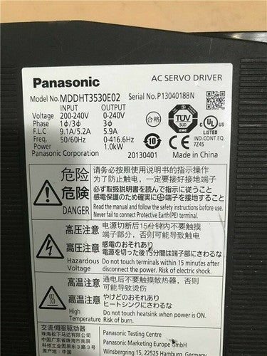 For Panasonic MDDHT3530E02 AC Servo Driver Free Shipping