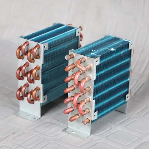 1pc CP4x6x120 condenser air-cooled copper tube aluminum fin radiator 24V fan