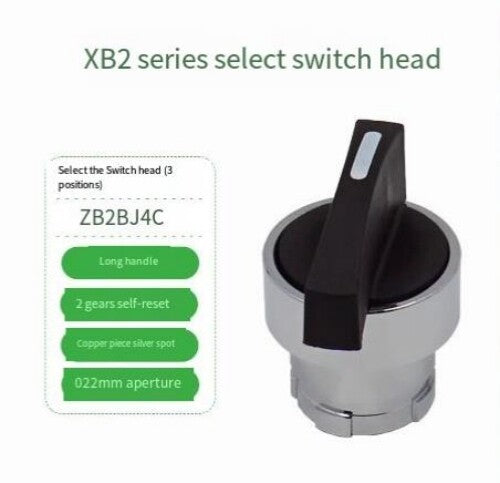 2PCS 2-gear Self Reset Metal Operating Button Switch Head ZB2BJ4C ZB2-BJ4C
