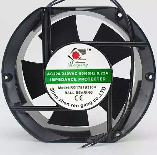 1 PCS RENGANG Cooling Fan RG1751B220H AC 220V 0.22A 17CM 17251 2 Wire