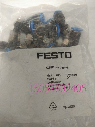 10 PCS FESTO QSML-1/8-6 153336 Quick insert L thread fitting
