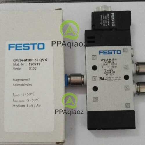 1PC FESTO CPE14-M1BH-5L-QS-6 196911 Air Solenoid Valve CPE14M1BH5LQS6