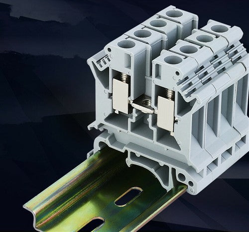 100pcs UK-6N rail type terminal block 6 square connector rail type uk6n terminal