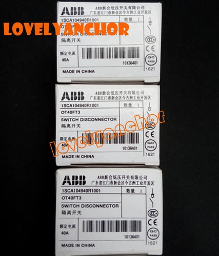 1PC Non-fusible Switch Diconnector OT40FT3 40A 1SCA104940R1001