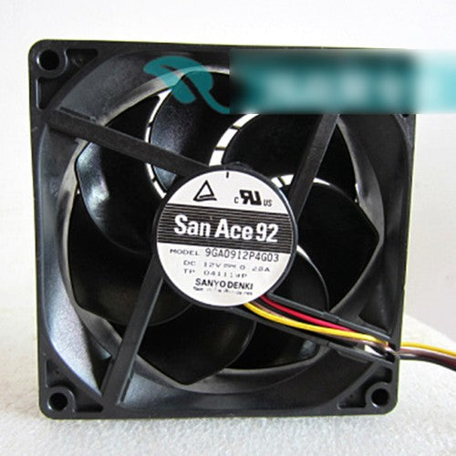 One For SANYO 9GA0912P4G03 DC 12V 0.28A 9225 9CM 4 pin FAN Free Shipping