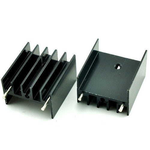 50pcs Black aluminum radiator 23*16*25MM 2-pin YA25 transistor TO-220 heat sink