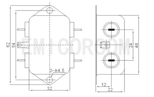 EMI FILTER filter 250VAC 3A 6A 10A TY200S-3 TY200S-6 TY200S-10