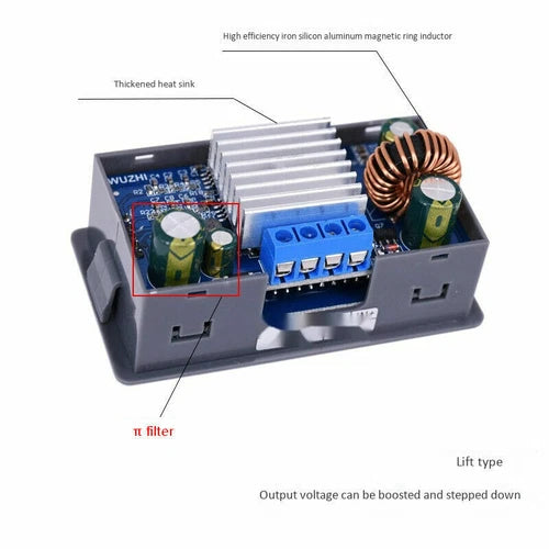 CNC DC DC Buck Boost Converter CC CV 0.5-30V 4A Power Module Adjustable ZK-4KX