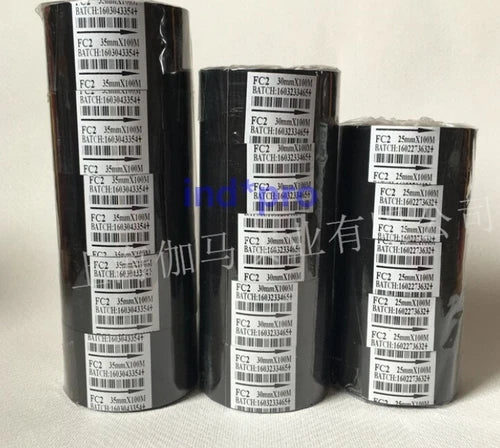 10 Pcs/lot For Coder Printer Machine Black Hot Stamp Ribbon FC2 35mm x 100m