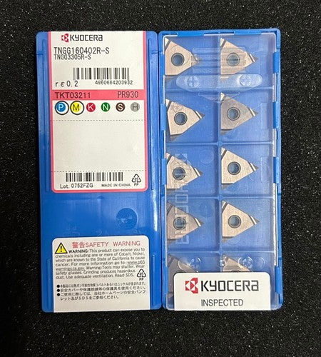 10pcs/Box Kyocera TNGG160402R-S PR930 TNGG3305R-S Turning Blade Carbide Inserts