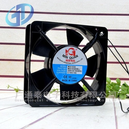 1 pcs MIN QUAN Fan MQ13538HBL2 AC 220V 13538 13.5CM 2 wire axial fan Cooling fan