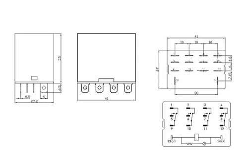 2PCS For HHC68A-4Z =HHC68AL-4Z DC24V Small Intermediate Relay