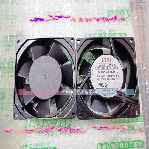 1 PCS ETRI Fan 113XN2181000 AC208-240V 9038 9cm aluminum frame fan coolign fan