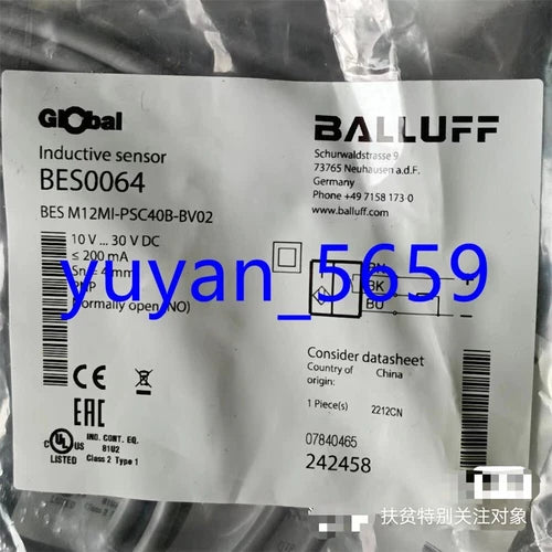 1PCS Inductive Sensor BES M12MI-PSC40B-BV02 BES0064