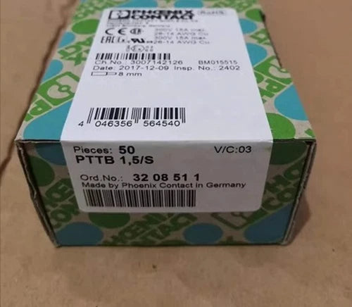 50pcs Phoenix Double Layer Terminal 3208511-PTTB 1.5/S In-line Spring Connection