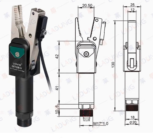 GET20B-N (with NPN Sensor Robotic Pneumatic Gripper Jaw Water Spout Head Fixture