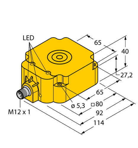TURCK NI75U-Q80-AN6X2-H1141 1625856 Inductive sensor NPN