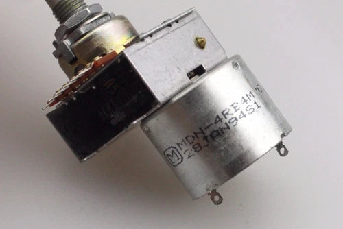 1x Audio Motorized Potentiometer 25mm D Shaft 16mm Dual-Gang A50K 50K