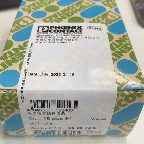 10PCS/BOX Terminal Block Marker Cards Contact UCT-TM 6 0828736