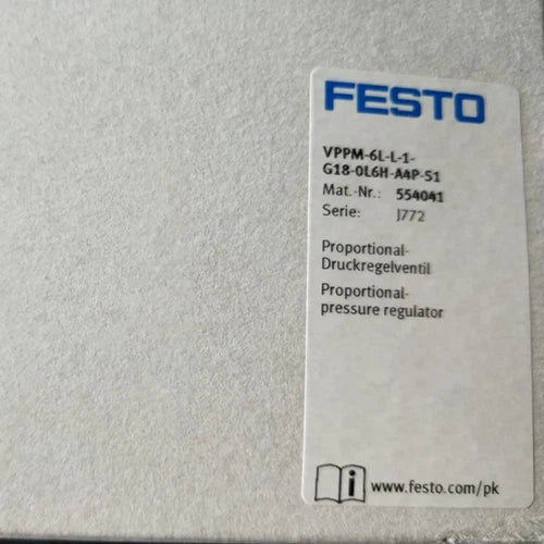 One Festo VPPM-6L-L-1-G18-0L6H-A4P-S1 554041 Proportional Valve