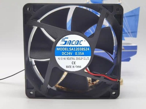 1 PCS SACOC Fan SA12038S24 DC24V 0.35A 12038 12CM 2 wire cooling fan