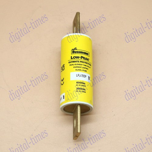 one Bussmann LPJ-70SP Dual-Element Time Delay Fuse 600 Volt 70 Amp