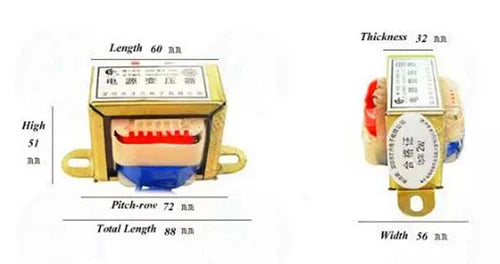Vertical Mount Electric Power Transformer 6-24V 20W EI Ferrite Core In 220V 50Hz