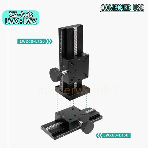 X/Z/XZ Axis Manual Dovetail Groove Slide Table Linear Stage Platform Long Stroke
