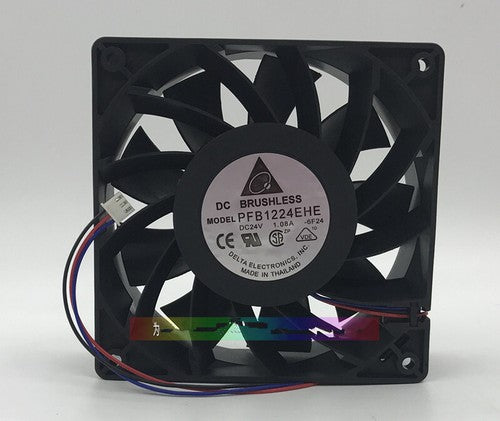 1 PCS Delta Fan PFB1224EHE DC 24V 1.08A 12038 12CM 3 Pin inverter cooling fan