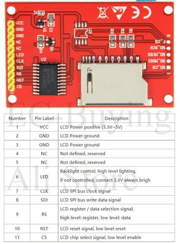 2.2 Inch TFT LCD Screen Display Module 176*220 SPI Serial Port ILI9225 /w UNO