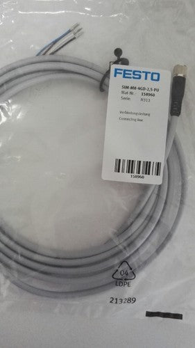 1 pcs FESTO SIM-M8-4GD-2,5-PU 158960 Connecting Cable
