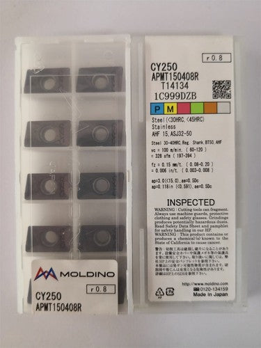 10Pcs/BOX HITACHI/MOLDINO APMT150408R CY250 CNC Milling Blade Carbide Inserts