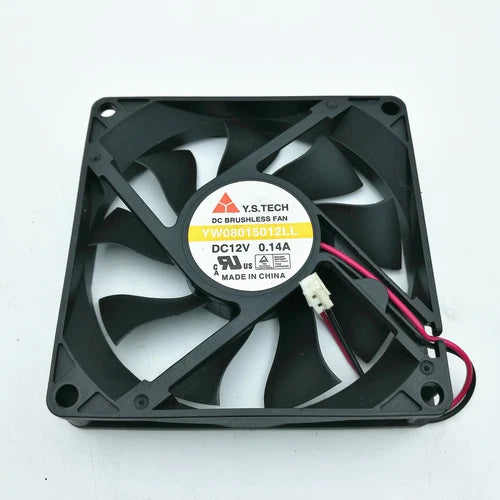 1X 8cm 2-wire cooling fan YW08015012LL DC12V 0.14A 8015