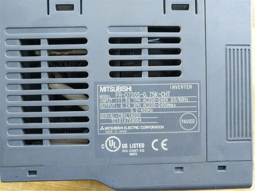 1Pc Mitsubishi FR-D720S-0.75K-CHT FRD720S0.75KCHT Tested Good