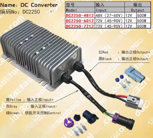 1PC FIT FOR DC2250-4812 DC-DC Converter 48V to 12V 500W
