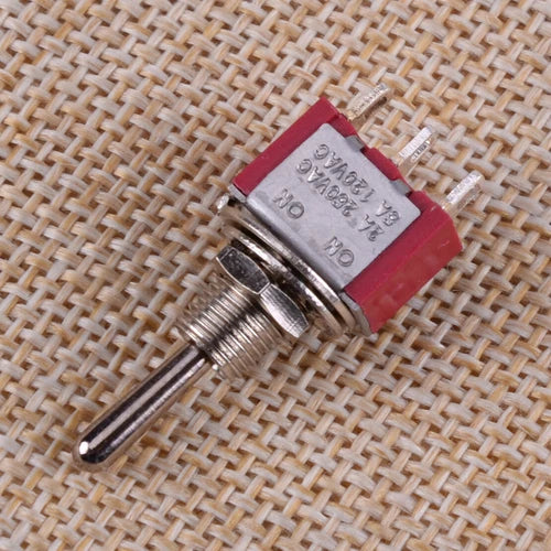 10X MTS-123 AC Red 3 Pin 3 Position ON-OFF-ON SPDT Mini Momentary Toggle Switch