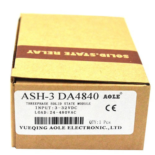 ASH-3-DA4840 Three Phase Solid State Relay Module DC to AC 3-32VDC to 480VAC 40A