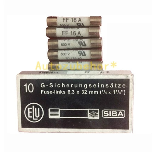 10PCS/Box Fast Quick Blow Fuse 7012540 16A 500V 6.3*32mm FF16A