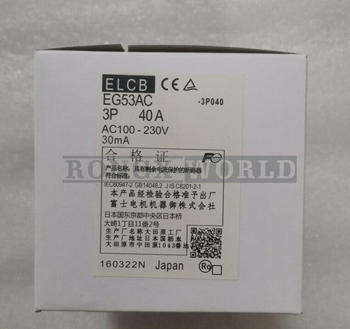 1PCS FUJI EG53AC 3P 40A Breaker