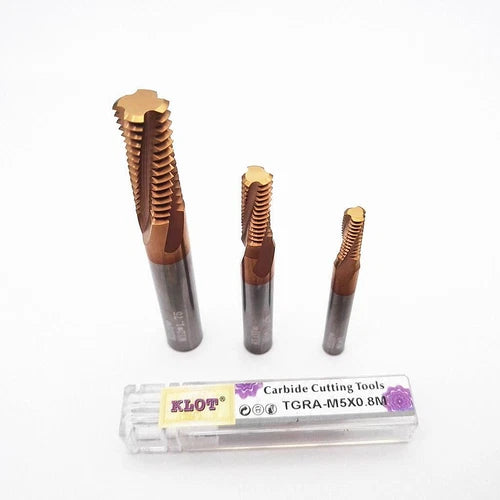 1PC TiCN Coated Solid Carbide Thread Mill M3-M14 Spiral Helical 4-Flute HRC60