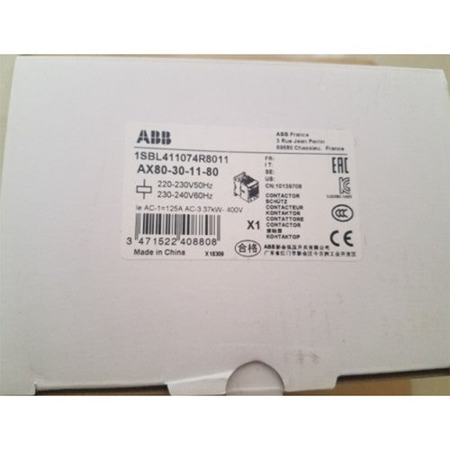 one ABB AC contactor AX80-30-11-80 220-230V Free ship
