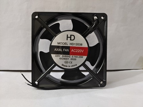1 PCS HD AXIAL FAN HD12038 AC 220V 12038 12cm 2 wire aluminum frame cooling fan